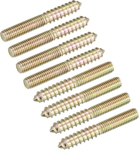 uxcell M8x60mm Hanger Bolts, 8pcs Double Ended Thread Dowel Screws for Wood Furniture in Saudi Arabia