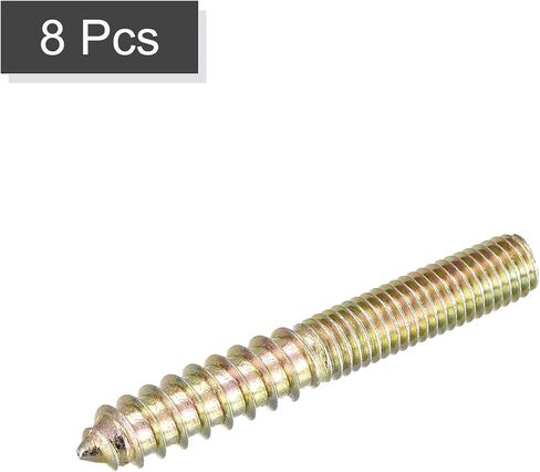 uxcell M8x60mm Hanger Bolts, 8pcs Double Ended Thread Dowel Screws for Wood Furniture in Saudi Arabia