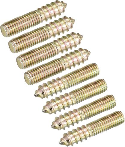 uxcell M8x60mm Hanger Bolts, 8pcs Double Ended Thread Dowel Screws for Wood Furniture in Saudi Arabia