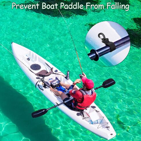Skylety 6 Pieces Boat Paddle Clip Kayak Paddle Keeper Kayak Paddle Storage Holder Kayak Oar Clip Kayak Canoe Boat Paddle Accessories (Not Include D Ring Patch) in Saudi Arabia