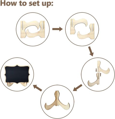 6 قطع من لافتات السبورة الصغيرة من LNAUJS، 3 أشكال من السبورة الصغيرة مع أقلام طباشير بيضاء، لبطاقات اسم الطعام أو العلامات، ولافتات الطاولة، ولافتات الزفاف مع حامل خشبي in Kuwait