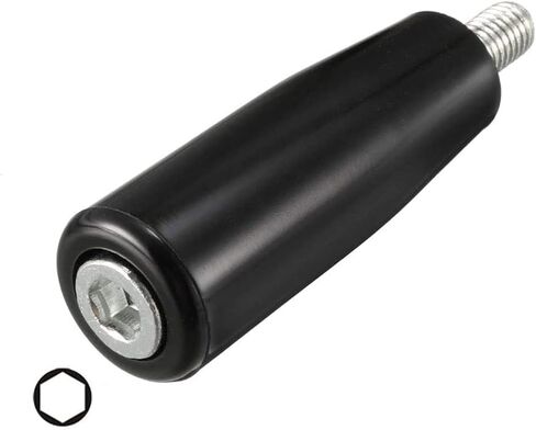 LEPENVEY M8*63 مم مقبض آلة عقارب دوار M8 جذع ملولب ذكر لآلات الطحن، أسود، قطعة واحدة in Kuwait