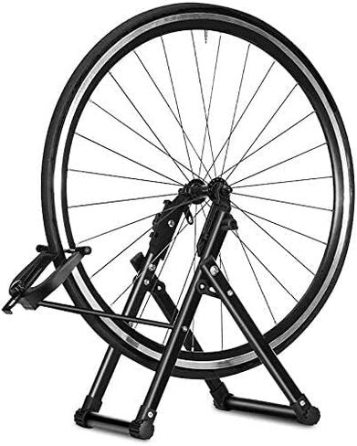 AYNEFY Bike Wheel Truing Stand, Professional Bicycle Tire Truing Stand Easy to Use Bicycle Wheel Maintenance Cycling Accessory Parts Bicycle Stand Suitable for 16-29 inch Tire Mountain Bike in Kuwait