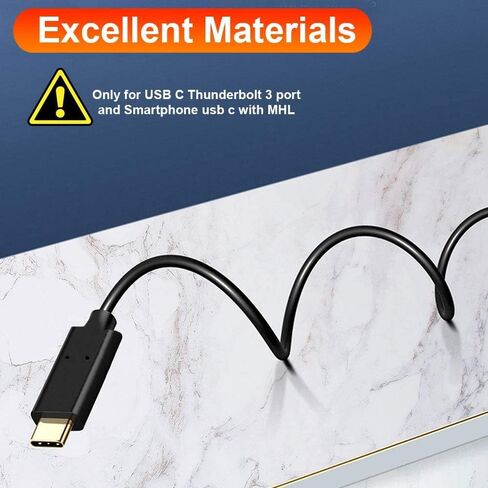 TSUPY USB C to VGA Cable, Type C Adapter VGA Display Cable USB-C(Thunderbolt 3) to VGA Cable 6 ft Compatible for MacBook Pro 2020,Surface Book 2,Galaxy S20 S10 and More USB C Devices in Kuwait