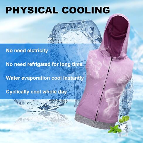 سترة Sukeen Ice Cooling للنساء والرجال، سترة واقية باردة للعمل في الطقس الحار، والرياضات الخارجية، وصالة الألعاب الرياضية، والجري، وركوب الدراجات in Kuwait