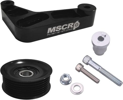 MSCRP K Series Swap Adjustable EP3 Idler Pulley Belt Kit for Honda Civic Integra Acura K20(1283 K20, BLACK) in Saudi Arabia