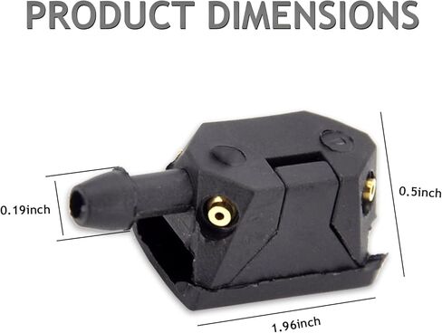 Yonput 2 PCS Car Front Windshield Washer Nozzle Sprayer, Arm-mounted Nozzles, Universal Vehicle Windshield Wiper Replacement (Black) in Kuwait