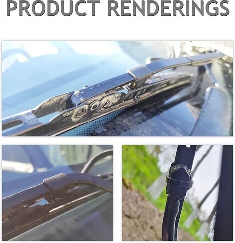 Yonput 2 PCS Car Front Windshield Washer Nozzle Sprayer, Arm-mounted Nozzles, Universal Vehicle Windshield Wiper Replacement (Black) in Kuwait