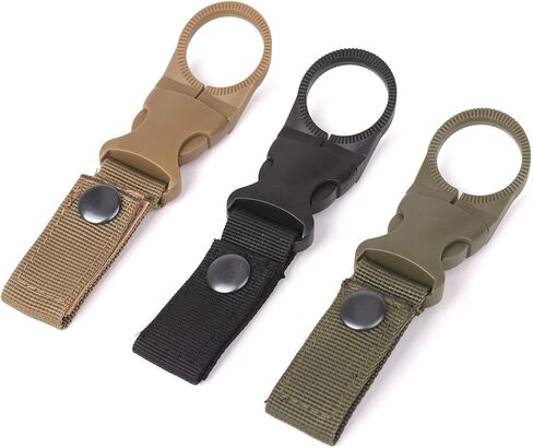 F Flammi 3Pcs Hanging Buckle Portable Water Bottle Ring Holder Mineral Water Bottle Clip for Backpack Belt Outdoor Camping Hiking Traveling in Saudi Arabia