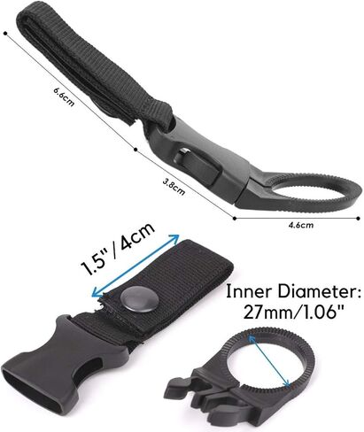 F Flammi 3Pcs Hanging Buckle Portable Water Bottle Ring Holder Mineral Water Bottle Clip for Backpack Belt Outdoor Camping Hiking Traveling in Saudi Arabia