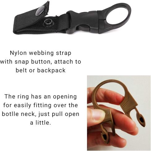 F Flammi 3Pcs Hanging Buckle Portable Water Bottle Ring Holder Mineral Water Bottle Clip for Backpack Belt Outdoor Camping Hiking Traveling in Saudi Arabia