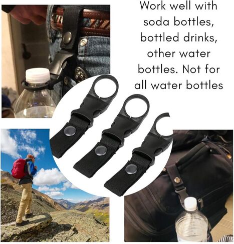 F Flammi 3Pcs Hanging Buckle Portable Water Bottle Ring Holder Mineral Water Bottle Clip for Backpack Belt Outdoor Camping Hiking Traveling in Saudi Arabia