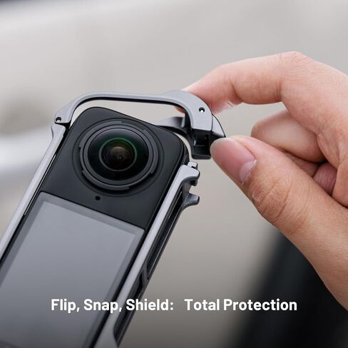 PGYTECH Aluminum Camera Cage for Insta360 X4, Protective Case with Silicone Lens Cover, Rig Housing Frame with 1/4" Threads, Cold Shoe Mount for GoPro and Other Action Camera Accessories in Saudi Arabia