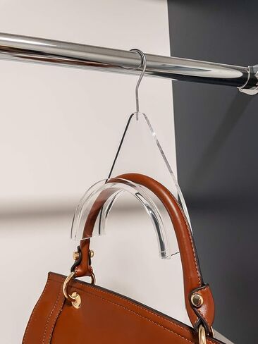 CLOSETLY Handbag Hangers, New Luxury Acrylic Purse and Bag Holder Hook, Closet Storage and Organization Display (Pack of 1) in Saudi Arabia