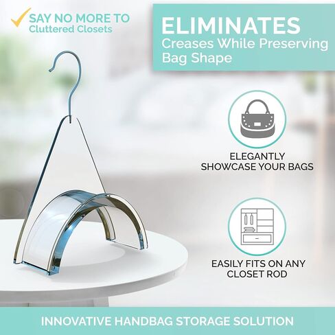 CLOSETLY Handbag Hangers, New Luxury Acrylic Purse and Bag Holder Hook, Closet Storage and Organization Display (Pack of 1) in Saudi Arabia