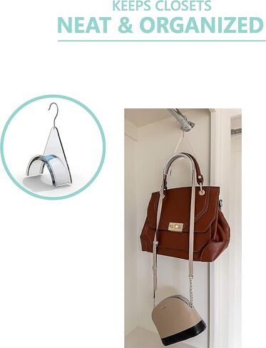 CLOSETLY Handbag Hangers, New Luxury Acrylic Purse and Bag Holder Hook, Closet Storage and Organization Display (Pack of 1) in Saudi Arabia