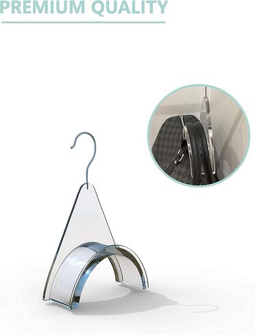 CLOSETLY Handbag Hangers, New Luxury Acrylic Purse and Bag Holder Hook, Closet Storage and Organization Display (Pack of 1) in Saudi Arabia