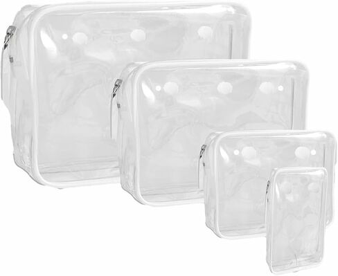 3 Packs Clear Bogg Beach Tote Bag Accessories Compatible with Bogg Bag Insert Bag Travel Cellphone Makeup Clean Toiletry Brush Organizer Cosmetic Divider Storage Inner Pouch in Saudi Arabia