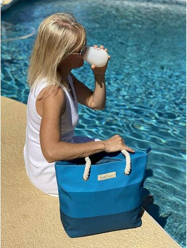 محفظة نبيذ بورتوفينو بيتش محفظة نبيذ الشاطئ محفظة/حقيبة نبيذ الشاطئ مع حجرة مخفية ومانعة للتسرب ومعزولة in Kuwait