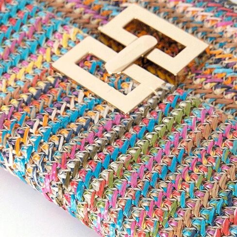 Summer Straw Clutch Bag Straw Crossbody Bags for Women Hand Woven Straw Purse Beach Hobo Bag 2024 in Saudi Arabia
