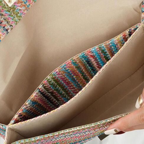Summer Straw Clutch Bag Straw Crossbody Bags for Women Hand Woven Straw Purse Beach Hobo Bag 2024 in Saudi Arabia