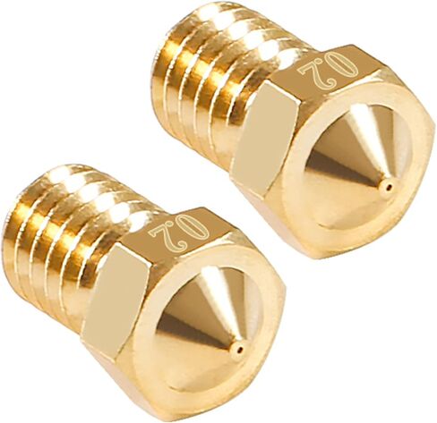 AITIAO 20 Pcs 0.25mm Extruder Nozzles 3D Printer Brass Nozzles V5 V6 0.25mm for 1.75mm Filament 3D Printer in Saudi Arabia