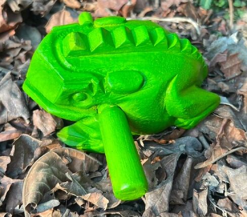 6 بوصة أدوات قرع Guiros ضفدع خشبي 6 بوصة نحت الخشب الضفدع الأسود آلة موسيقية ، آلة موسيقية الضفدع الخشبي. (أخضر) in Kuwait