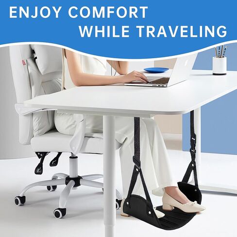 WNJ 2-Pack Airplane Travel Footrest Hammock, Travel Essentials, Relax Your Feet, Comfortable Airplane Footrest/Tripod for Long Trips, Long Flight Must Haves Accessories, Desk Hammock for Feet in Saudi Arabia