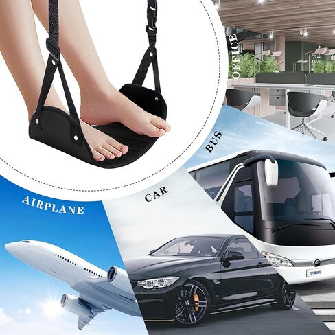 WNJ 2-Pack Airplane Travel Footrest Hammock, Travel Essentials, Relax Your Feet, Comfortable Airplane Footrest/Tripod for Long Trips, Long Flight Must Haves Accessories, Desk Hammock for Feet in Saudi Arabia
