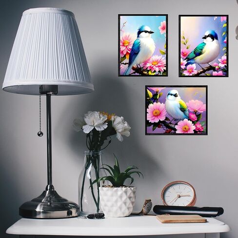 Spring Bird Wall Art Farmhouse Decor Botanical Nature Painting Collage Aesthetic Prints Pictures Artwork for Living Room Bedroom Home Office - 8x10 UNFRAMED Photos in Saudi Arabia