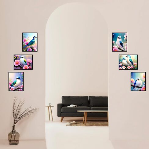 Spring Bird Wall Art Farmhouse Decor Botanical Nature Painting Collage Aesthetic Prints Pictures Artwork for Living Room Bedroom Home Office - 8x10 UNFRAMED Photos in Saudi Arabia