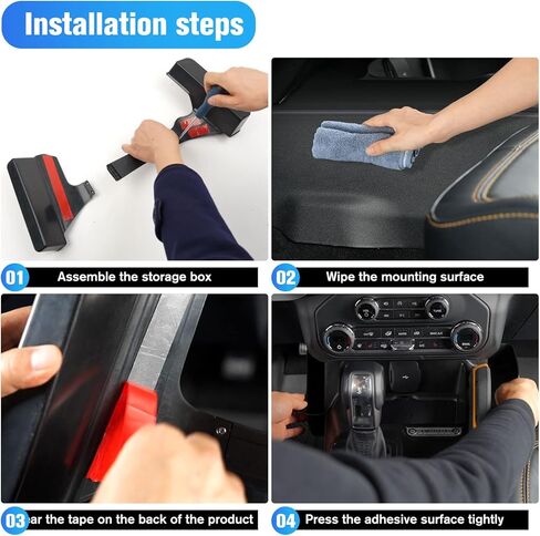 LitMiRaCle Front Door Storage Pockets Front Door Side Organizer Box Ford Bronco Storage Expansion Interior Accessories, Door Cup Holder, Compatible for Ford Bronco 2021 2022 2023 2/4 doors，2 PCS in Kuwait