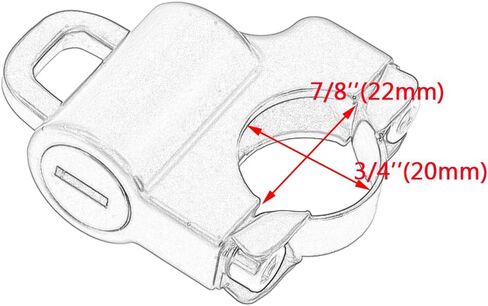 Motorcycle Anti-Theft Helmet Lock Universal Fit for 7/8'' 22-25mm Tubings Black in Saudi Arabia