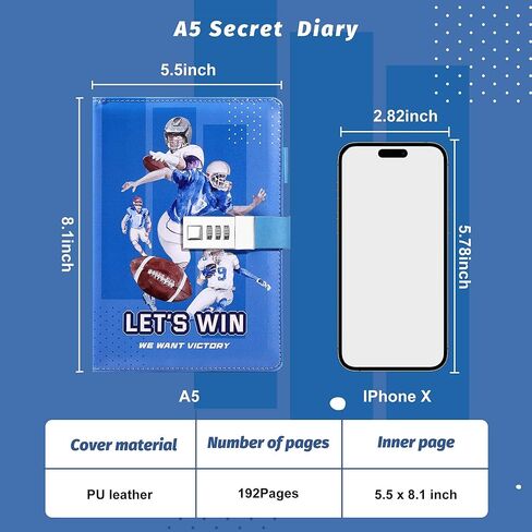 CAGIE Diary with Lock for Teens Who Like Science and Exploring, Gifts for Teen Girls and Boys 12-18 Securely Guard Secrets Journal with Lock, 5.5 x 8.1 Inch Refillable Diary with Pen in Kuwait