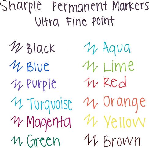 SHARPIE Retractable Permanent Markers, Ultra Fine Point, Blue, 12 Count - 1735792 in Saudi Arabia