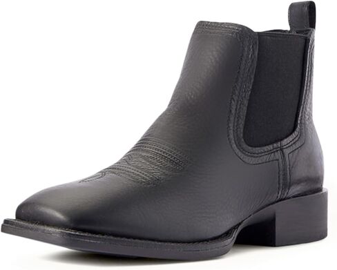 femflame Mens Cowboy Boots Square Toe Chelsea Boots Waterproof Classic Elastic Slip on Chukka Ankle Boots Casual for Men in Saudi Arabia