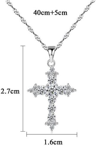 SRHVJ Cross Necklace for Women Girls 925 Sterling Silver 18K Gold Cross Necklaces Dainty Gifts for Valentine's Day, Birthday or Anniversary in Saudi Arabia