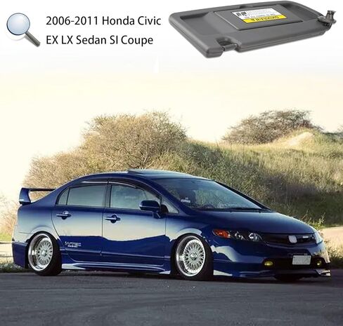 واقي الشمس من الجانب الأيسر للسائق من WEILEITE متوافق مع Honda Civic 2006-2011 EX LX Sedan SI Coupe يحل محل 83280-SNA-A01ZC (رمادي) in Kuwait
