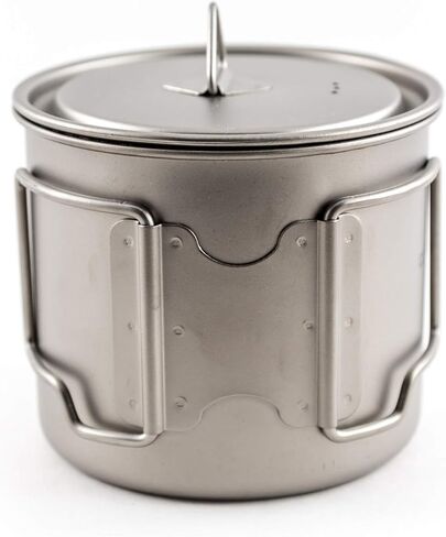 Core Element Titanium Lightweight Camping Bushcraft Mug Pot with Lid & Handle Dual Purpose - Open Fire Direct Flame Safe, Easy Clean (750 ML) in Saudi Arabia