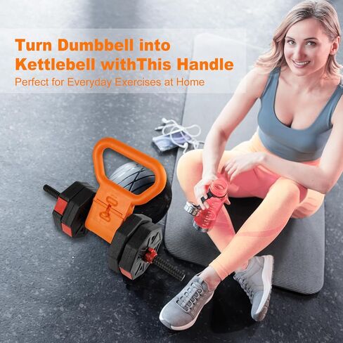 Kettlebell Handle, Kettle Grip, Dumbbell Kettlebell Converter, Kettle Bell Handle for Dumbbell, Adjustable Kettle Grips, Portable Attachment for Weights in Training Travel Fitness, Adapter for Home and Gym Workouts in Saudi Arabia