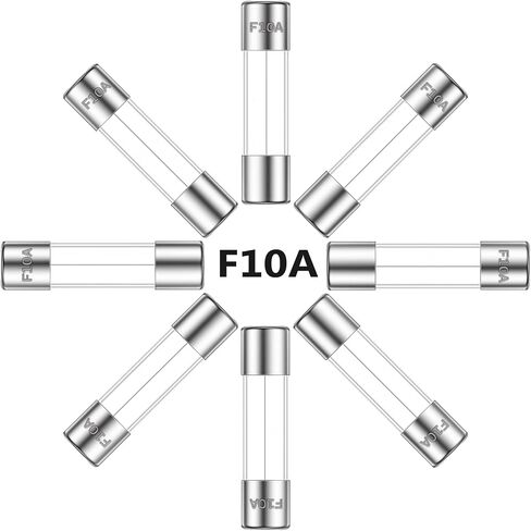 ALLECIN 10A 250V 6x30MM Fast Blow Glass Fuse 10 Amp 250 Volt 0.24 x 1.18 Inch Fast-Acting Tube Fuses F10AL250V (Pack of 20Pcs) in Saudi Arabia
