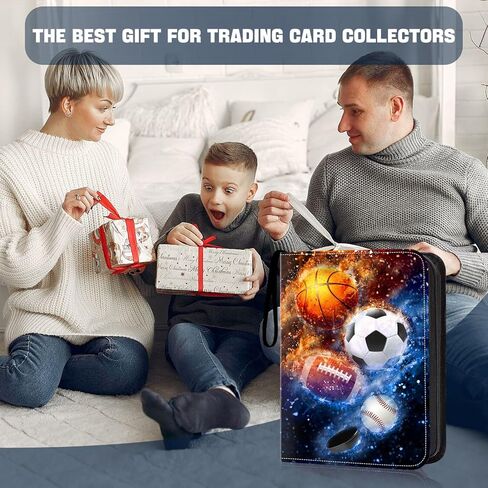 HESPLUS 900 Pockets Football Card Binder, Football Trading Cards Display Case with Football Card Sleeves Card Holder Protectors Set for Football Cards, Sports Cards, Game Cards Collector Album in Kuwait