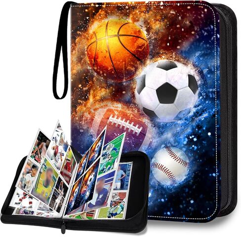 HESPLUS 900 Pockets Football Card Binder, Football Trading Cards Display Case with Football Card Sleeves Card Holder Protectors Set for Football Cards, Sports Cards, Game Cards Collector Album in Kuwait