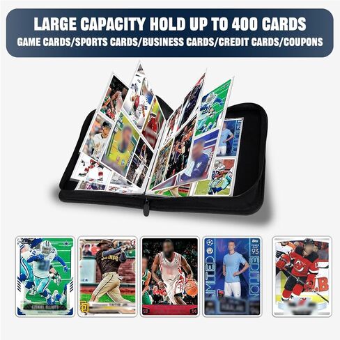 HESPLUS 900 Pockets Football Card Binder, Football Trading Cards Display Case with Football Card Sleeves Card Holder Protectors Set for Football Cards, Sports Cards, Game Cards Collector Album in Kuwait