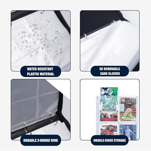 HESPLUS 900 Pockets Football Card Binder, Football Trading Cards Display Case with Football Card Sleeves Card Holder Protectors Set for Football Cards, Sports Cards, Game Cards Collector Album in Kuwait