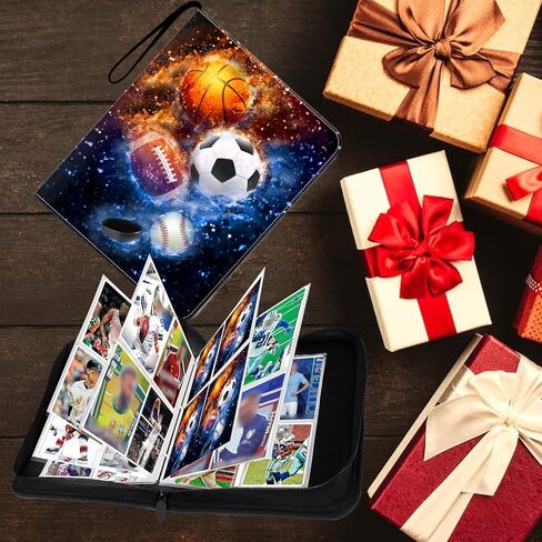 HESPLUS 900 Pockets Football Card Binder, Football Trading Cards Display Case with Football Card Sleeves Card Holder Protectors Set for Football Cards, Sports Cards, Game Cards Collector Album in Kuwait