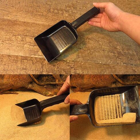 Hamiledyi Reptile Sand Substrate Scooper Plastic Fine Mesh Reptile Poop Shovel Terrarium Bedding Substrate Sifter Litter Cleaner Corner Scoop for Bearded Dragon Lizard Gecko Snakes Turtle(2 PCS) in Saudi Arabia
