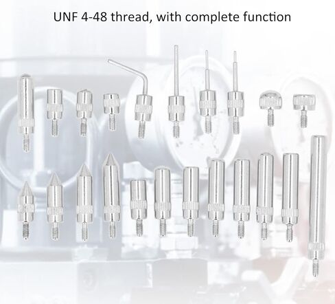 Threaded Point Tip Set, 22Pcs Dial Indicator Points Carbide Probe Test End Tips Indicator Accessory Set with Storage Box UNF 4‑48, Dial Indicators in Saudi Arabia