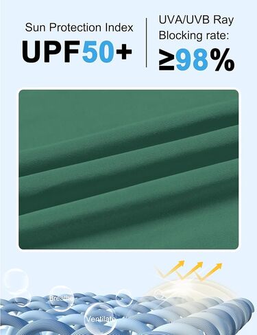 قميص سباحة للسيدات من Bonneuitbebe بعامل حماية من الأشعة فوق البنفسجية 50+ وأكمام قصيرة للحماية من الطفح الجلدي من الأشعة فوق البنفسجية للحماية من أشعة الشمس مع جيب بسحاب in Kuwait