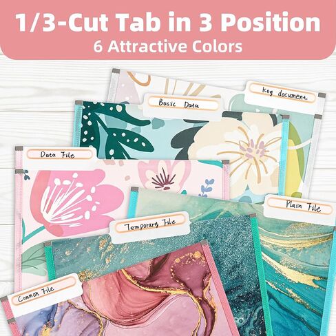 مجلدات ملفات بلاستيكية ملونة من Ospelelf مع جيوب بحجم الحروف 8.5 × 11 مجلدات قابلة للتوسيع للمستندات والمدرسة، 6 عبوات in Kuwait